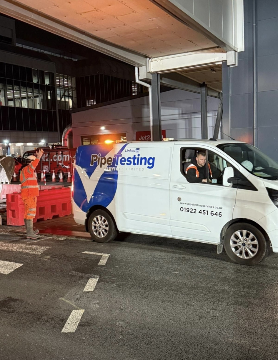 Airport Pipeline Services: Manchester Case Study - chlorination, pressure testing, water mains.