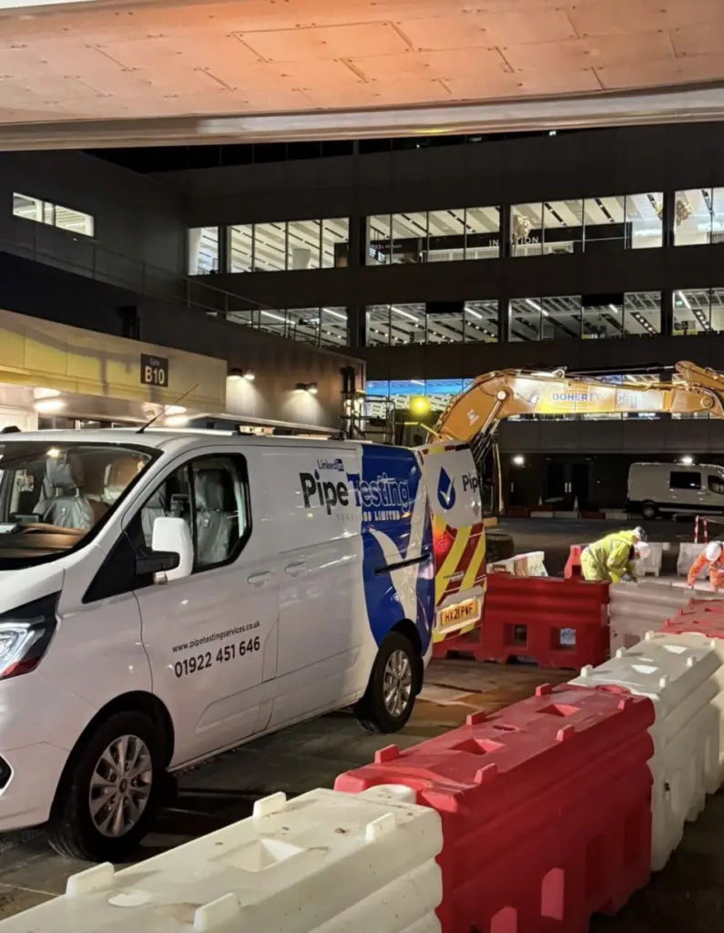 Airport Pipeline Services: Manchester Case Study - chlorination, pressure testing, water mains.